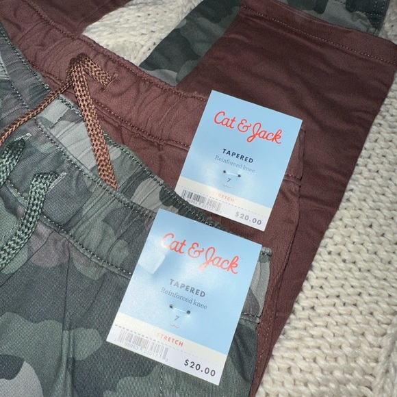 Cat & Jack Boys stretch tapered cargo pants bundle deal ! - Picture 11 of 16